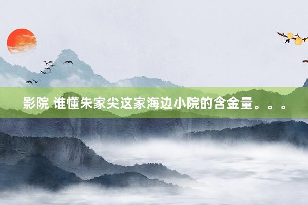 影院 谁懂朱家尖这家海边小院的含金量。。。